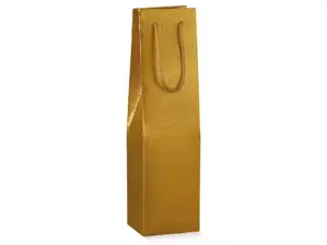 Taška zlatá na 1 láhev
