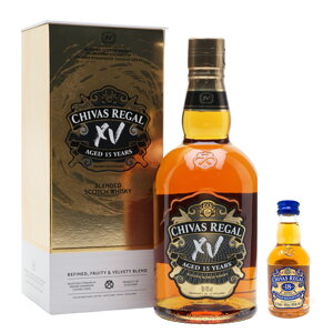 Chivas Regal Aged 15 Years & Gold Signature 18 Years 0,05 l