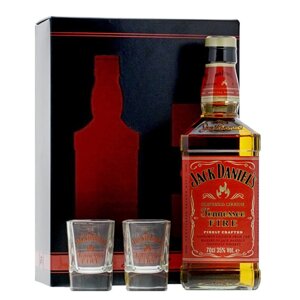 Jack Daniel’s Fire + 2 panákové sklenice