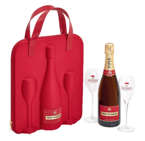Piper Heidsieck Cuveé Brut Travel Flute + 2 sklenice 