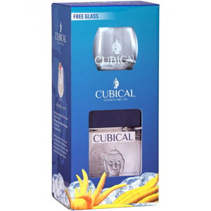 Gin Cubical Premium London Dry + sklenice