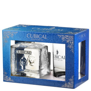 Gin Cubical Premium London Dry + sklenice