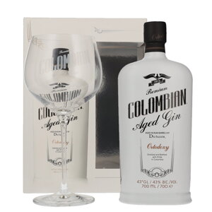 Premium Colombian Ortodoxy Aged Gin + sklenice