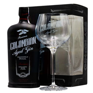 Premium Colombian Treasure Aged Gin + sklenice