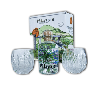 Pálava Gin London Dry 0,5 l + 2 sklenice Květná 