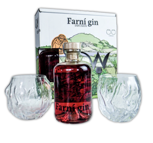 Farní Gin Infusion 0,5 l + 2 sklenice Květná