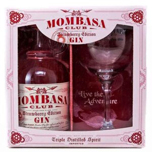 Mombasa Club Strawberry Edition Gin + sklenice