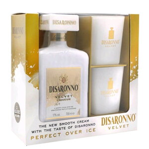 Amaretto Disaronno Velvet Liqueur + 2 sklenice