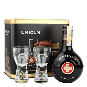 Zwack Unicum 0,5 l + 2 sklenice