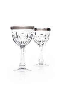 Lady Hamilton set 2 sklenic na bílé víno 210 ml platina