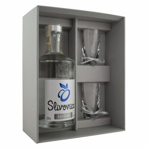 Slivovica Žufánek 0,5 l + 2 sklenice