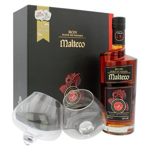 Malteco Reserva Del Fundador 20 años + 2 sklenice