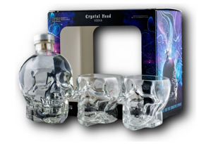 Crystal Head + 2 sklenice