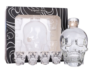 Crystal Head Vodka + 4 sklenice