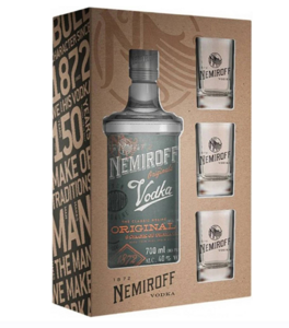 Nemiroff Original Vodka + 3 sklenice