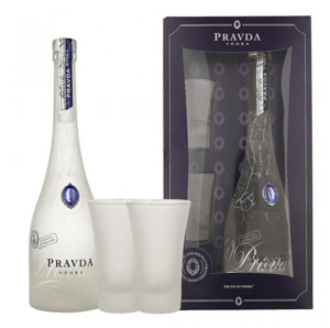 Pravda Vodka + 2 sklenice