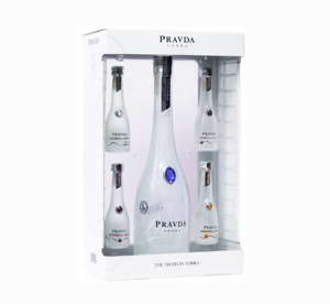 Pravda Vodka + 4 x 0,05 l