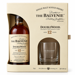 Balvenie DoubleWood 12 Years Old se sklenicí
