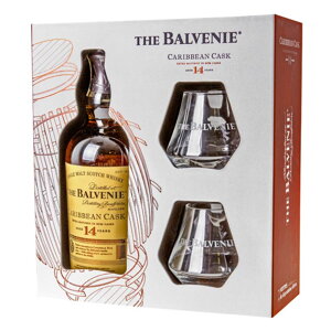 Balvenie Carribean Cask 14 Years Old + 2 sklenice