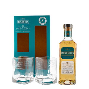 Bushmills Aged 10 Years + 2 sklenice