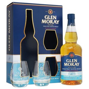 Glen Moray Elgin Classic Peated + 2 sklenice