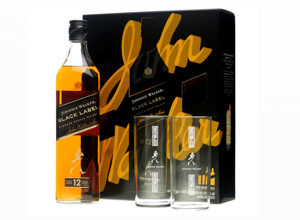 Johnnie Walker Black Label Aged 12 Years + 2 sklenice