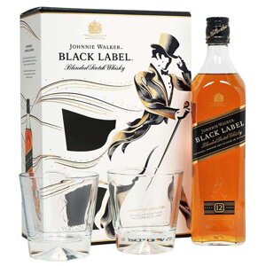 Johnnie Walker Black Label Aged 12 Years + 2 sklenice