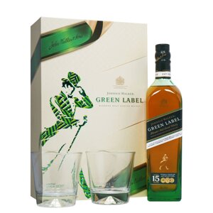 Johnnie Walker Green Label Aged 15 Years + 2 sklenice