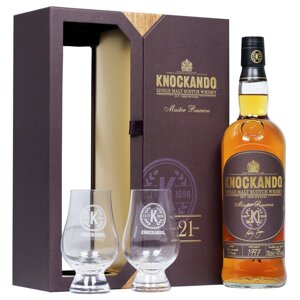 Knockando Master Reserve 1997 Aged 21 Years + 2 sklenice