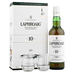Laphroaig 10 Year Old + 2 sklenice