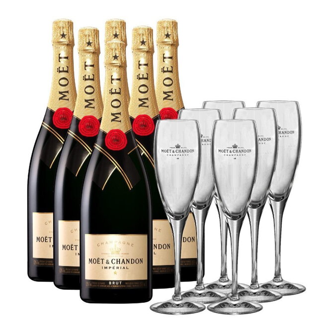 Moët & Chandon Impérial 6 x 0,75 l + 6 x sklo