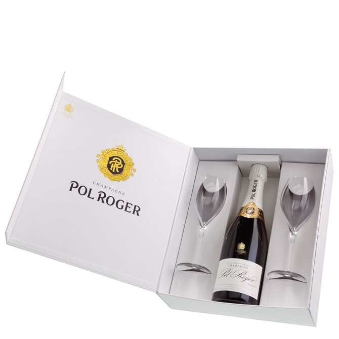 Pol Roger Réserve Brut + 2 sklenice