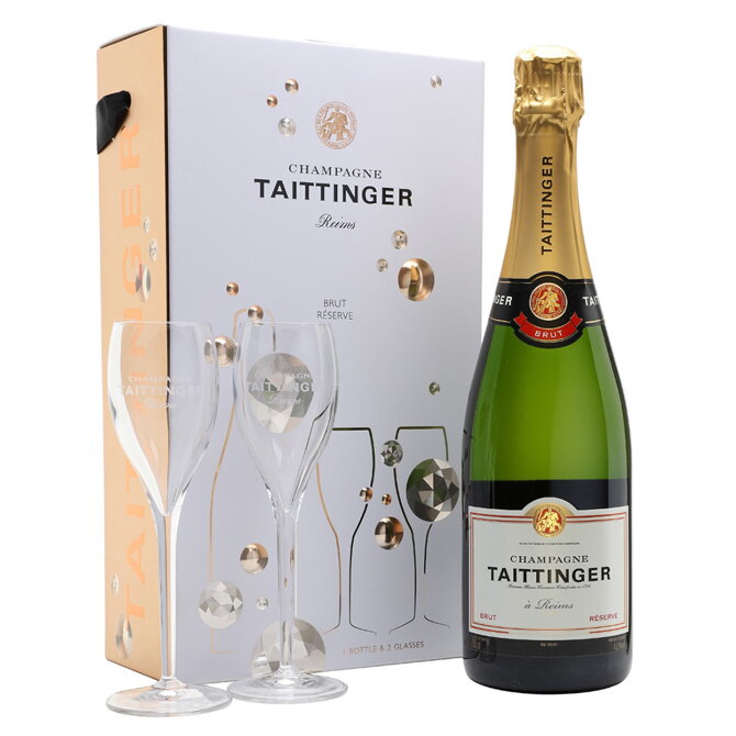 Taittinger Reservé Brut + 2 sklenice