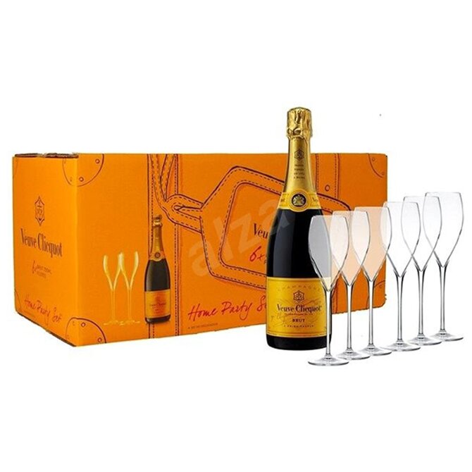 Veuve Clicquot 6x 0,75 l + 6x sklenice