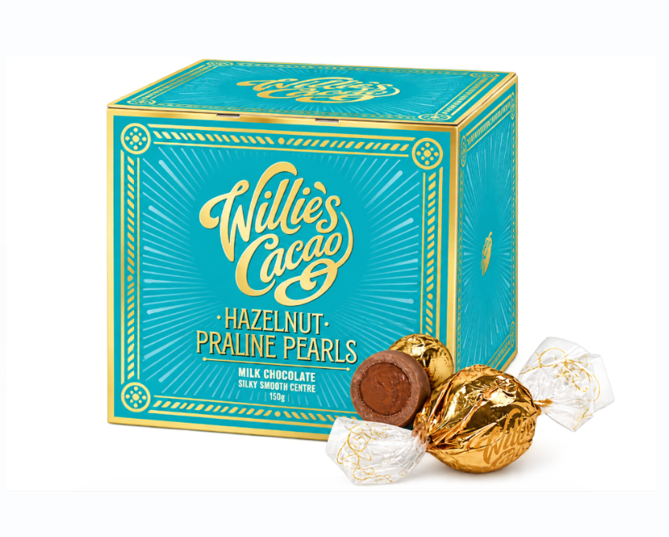 Willie’s Cacao Hazelnut Praline Pearls
