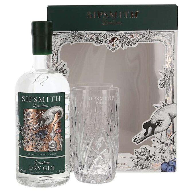 Sipsmith London Dry Gin  + sklenice