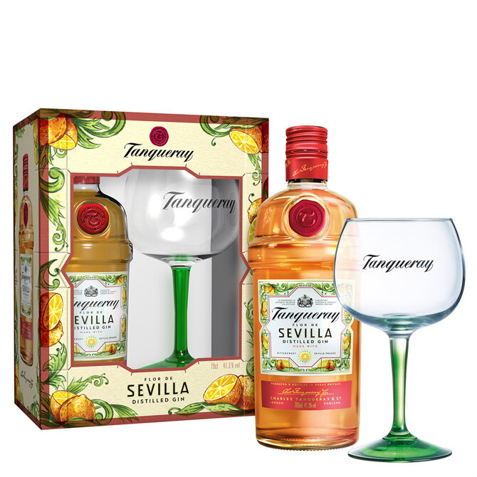 Tanqueray Flor de Sevilla + sklenice