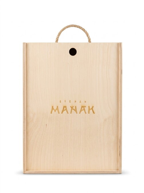 Maňák dřevěný box na 3 láhve