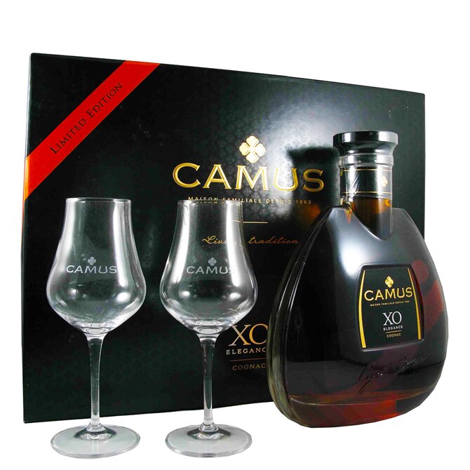 Camus XO Elegance + 2 sklenice