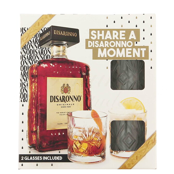 Amaretto Disaronno Originale + 2 sklenice