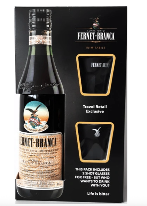 Fernet Branca + 2 sklenice
