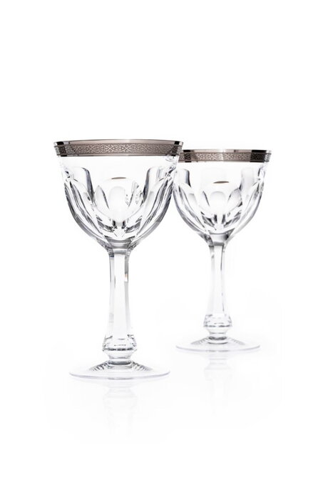 Lady Hamilton set 2 sklenic na bílé víno 210 ml platina