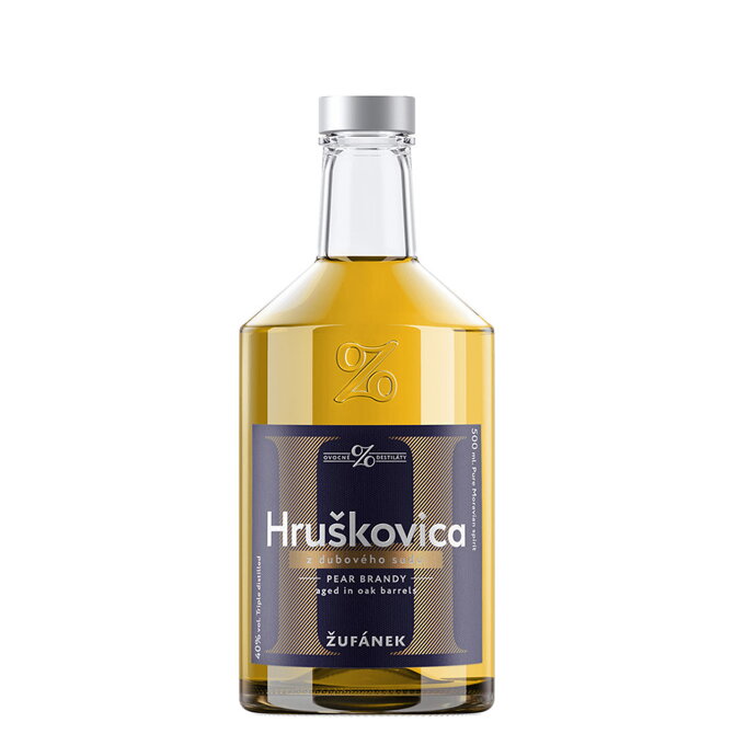 Hruškovica z dubového sudu Žufánek 0,5 l