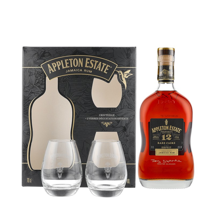 Appleton Estate Rare Blend 12 Years Old + 2 sklenice 