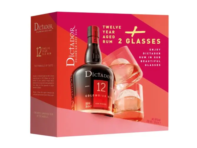 Dictador Aged 12 Years + 2 sklenice