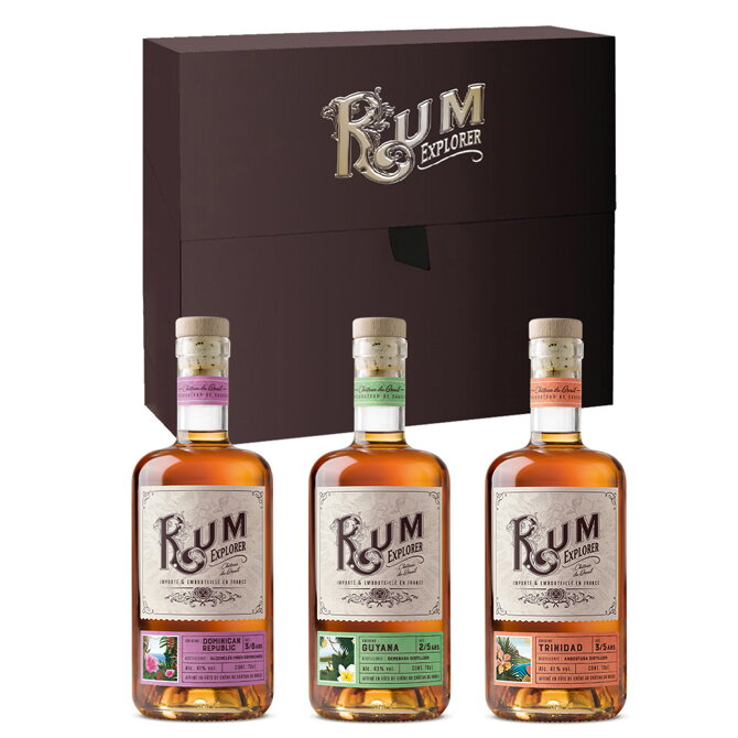 Rum Explorer Dominican Republic, Guyana, Trinidad 3x 0,2 l