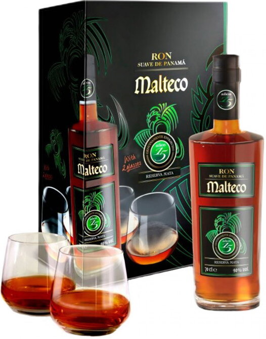 Malteco Reserva Maya 15 años + 2 sklenice