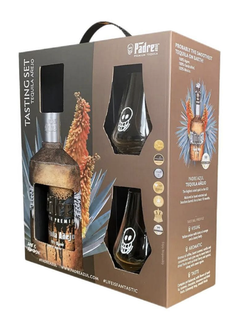 Padre Azul Tequila Añejo + 2 sklenice 