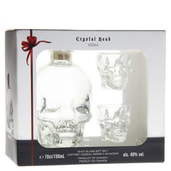 Crystal Head Vodka + 2 sklenice