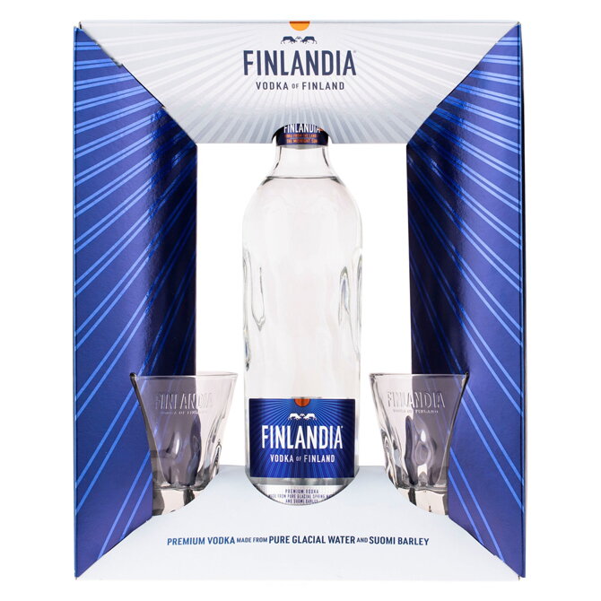 Finlandia + 2 sklenice